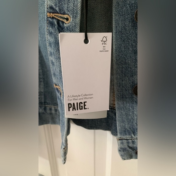 Paige Women's Blue Denim Jacket M Size - Picture 3 of 5